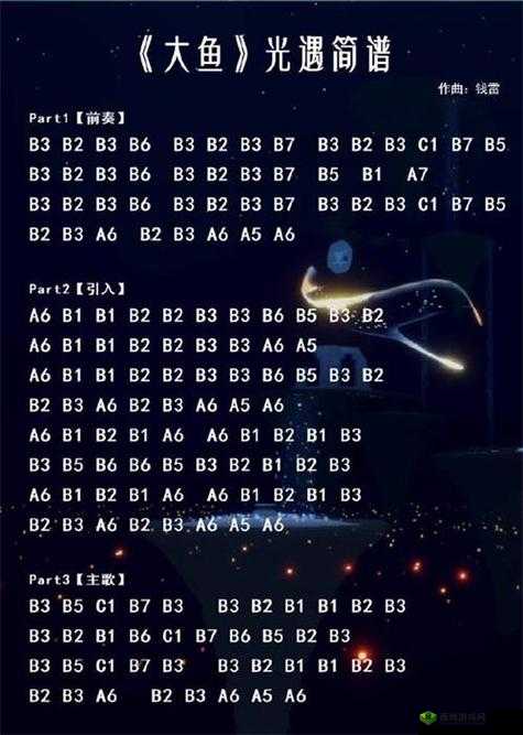光遇大鱼数字简谱推荐与竖琴钢琴谱分享，让你感受音乐的无限魅力